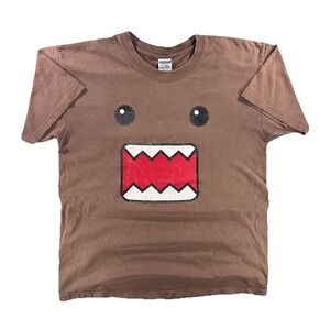 Vintage Domo T-Shirt Men's Large Brown Y2K Scene Streetwear Retro 00's Cute